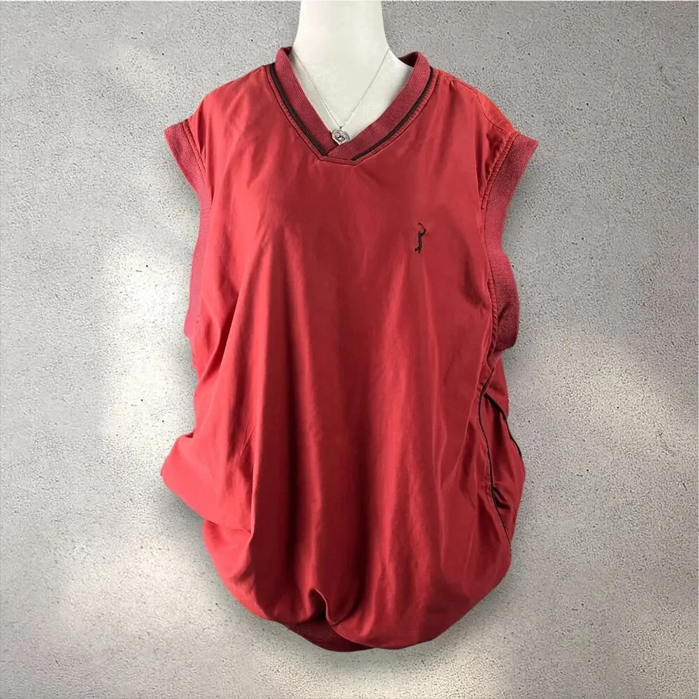 PGA Tour Signature Collection Sweater Vest Men’s XL Red Preppy Grandpa Academia